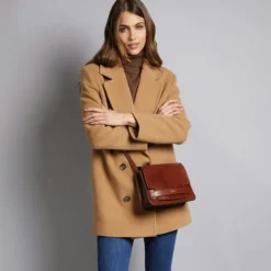 Borsa Donna a Tracolla Grande THE BRIDGE in Pelle Marrone linea Lucrezia