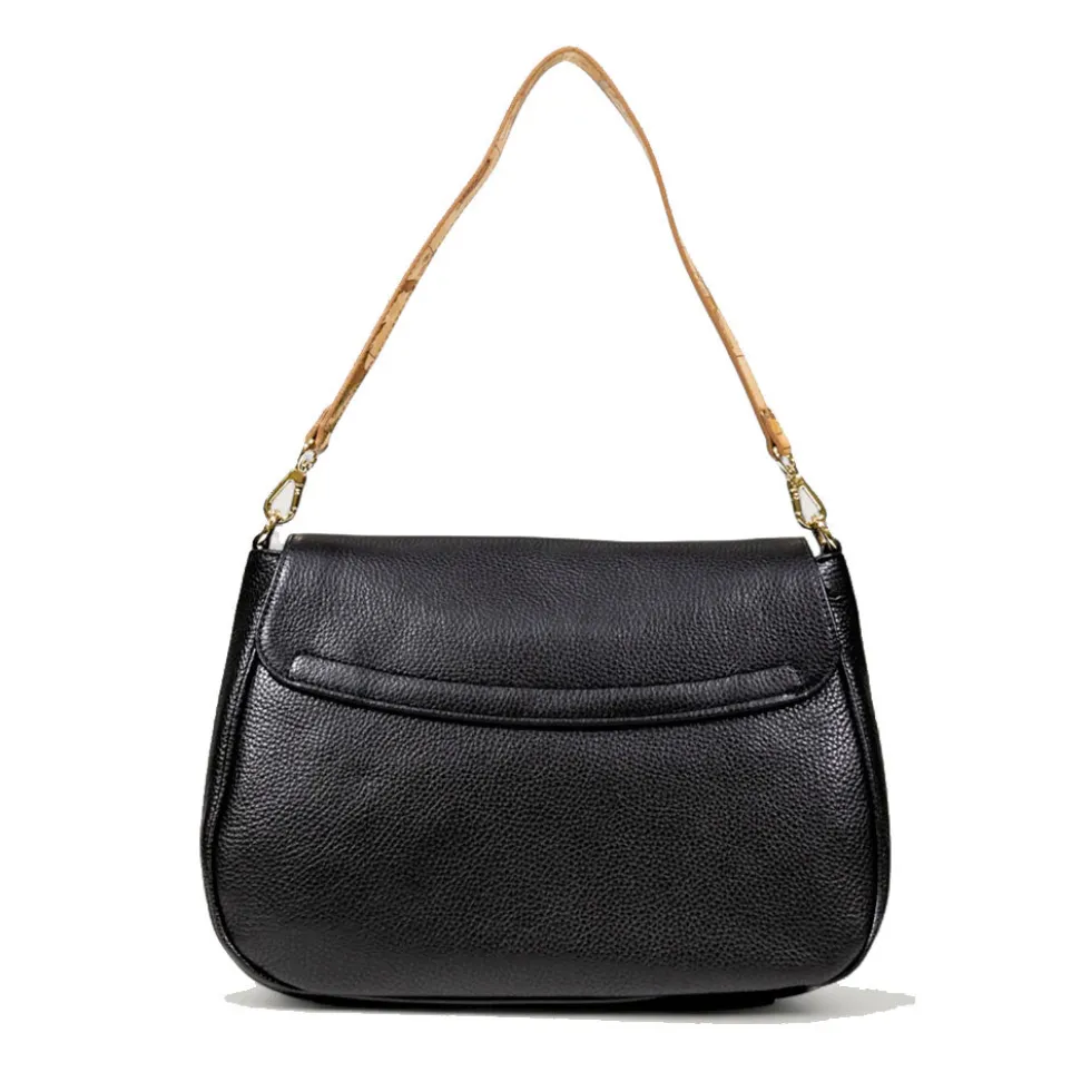 Borsa Donna a Tracolla Grande 1A Classe Alviero Martini linea Brave Messenger in Pelle Nera LD54