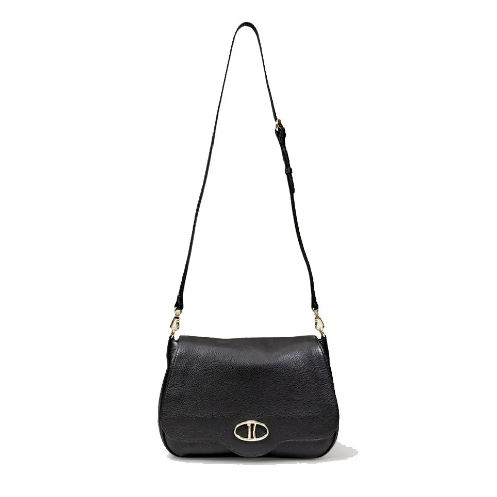 Borsa Donna a Tracolla Grande 1A Classe Alviero Martini linea Brave Messenger in Pelle Nera LD54