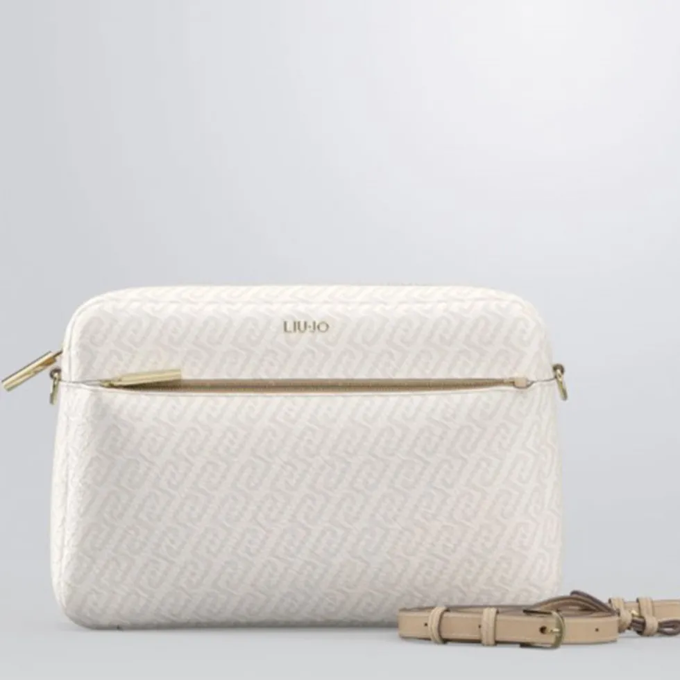 Borsa Donna a Tracolla LIU JO stampa Logo Monogram Bianco