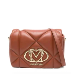 Borsa Donna a Tracolla LOVE MOSCHINO linea Embossed Trapuntata color Castagna