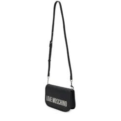 Borsa Donna a Tracolla LOVE MOSCHINO linea Bold Bag colore Nero e Nikel