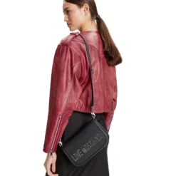Borsa Donna a Tracolla LOVE MOSCHINO linea Bold Bag colore Nero e Nikel