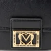 Borsa Donna a Tracolla LOVE MOSCHINO Nera con Placca Quadrata con Logo