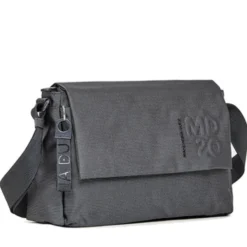 Borsa Donna a Tracolla MANDARINA DUCK Chiusa con Pattina in Tessuto colore Steel Linea MD20