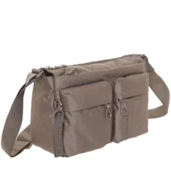 Borsa Donna a Tracolla Mandarina Duck in Tessuto Linea MD20 Colore Taupe - P10QMTX5