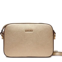 Borsa Donna a Tracolla Media LIU JO Better effetto Bottalato Oro Chiaro