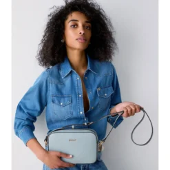 Borsa Donna a Tracolla Media LIU JO Better effetto Bottalato Azzurro