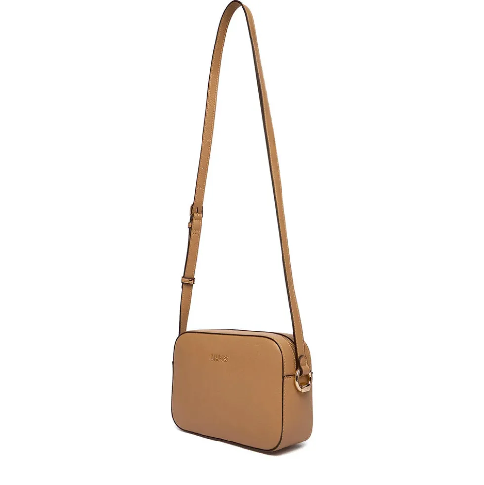 Borsa Donna a Tracolla Media LIU JO Better effetto Bottalato color Cammello