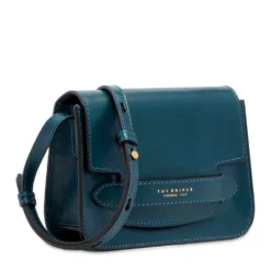 Borsa Donna a Tracolla Media THE BRIDGE linea Lucrezia in Pelle Blu Pavone