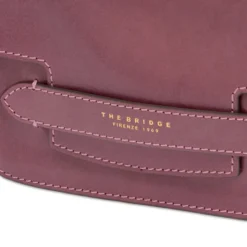 Borsa Donna a Tracolla Media THE BRIDGE linea Lucrezia in Pelle Viola Orchidea