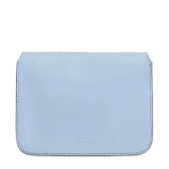 Borsa Donna a Tracolla Media THE BRIDGE linea Lucrezia in Pelle Azzurro Acqua