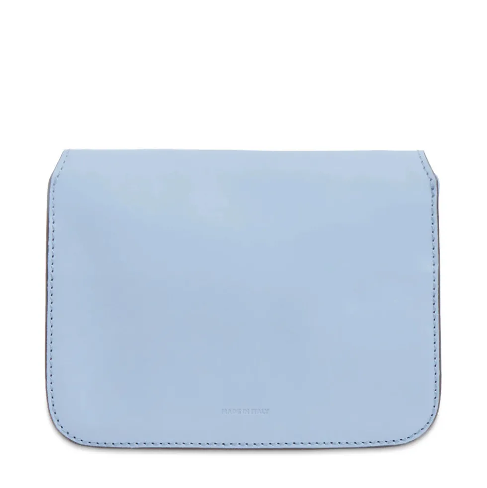 Borsa Donna a Tracolla Media THE BRIDGE linea Lucrezia in Pelle Azzurro Acqua
