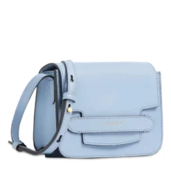 Borsa Donna a Tracolla Media THE BRIDGE linea Lucrezia in Pelle Azzurro Acqua