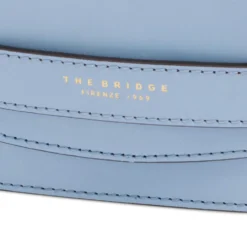 Borsa Donna a Tracolla Media THE BRIDGE linea Lucrezia in Pelle Azzurro Acqua