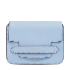 Borsa Donna a Tracolla Media THE BRIDGE linea Lucrezia in Pelle Azzurro Acqua