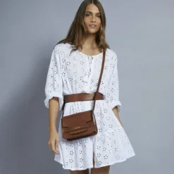 Borsa Donna a Tracolla Media THE BRIDGE linea Lucrezia in Pelle Marrone