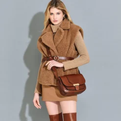 Borsa Donna a Tracolla Media THE BRIDGE linea Benedetta in Pelle Marrone
