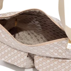 Borsa Donna a Tracolla Multitasche GHERARDINI in Tessuto Softy colore Creta