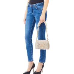 Borsa Donna a Tracolla Piccola LIU JO linea LaPuffy in Maglia color Marmo