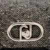 Borsa Donna a Tracolla Piccola LIU JO linea LaPuffy in Tessuto Chevron Nero con Paillettes