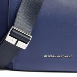Borsa Donna a Tracolla PIQUADRO linea Circle in Tessuto Riciclato e Pelle Blu - BD6657W92T