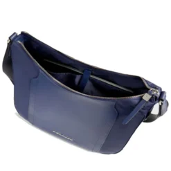 Borsa Donna a Tracolla PIQUADRO linea Circle in Tessuto Riciclato e Pelle Blu - BD6657W92T