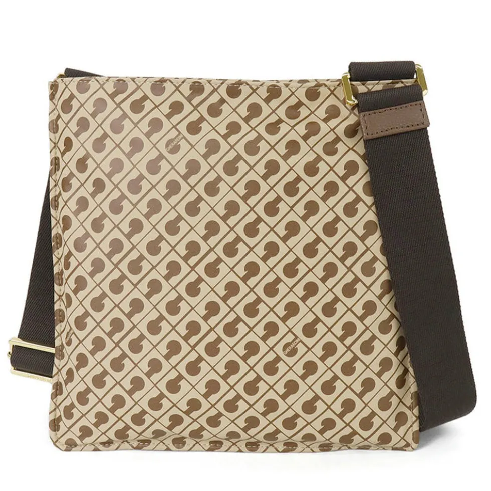 Borsa Donna a Tracolla Small GHERARDINI in Tessuto Softy colore Tabacco - Burro