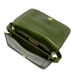 Borsa Donna a Tracolla Small THE BRIDGE linea Story in Pelle Verde Maggiorana