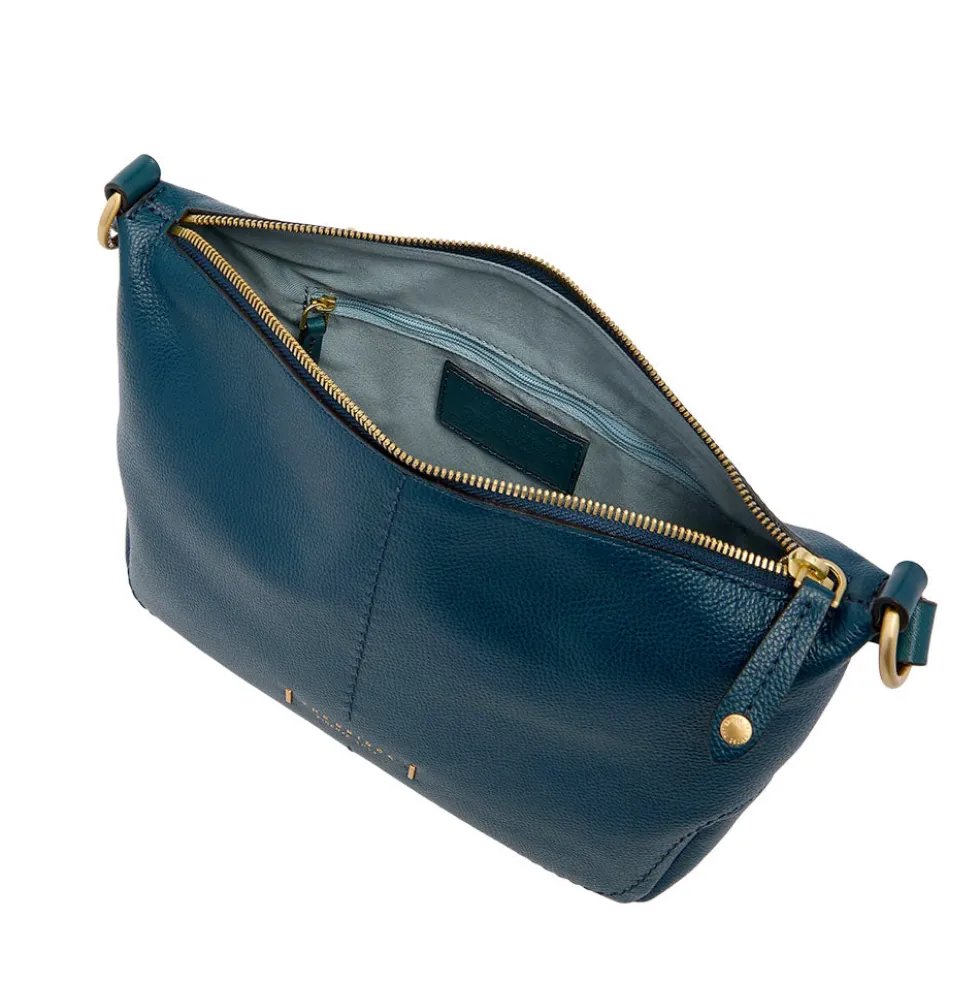 Borsa Donna a Tracolla THE BRIDGE linea Letizia in Pelle Blu Pavone