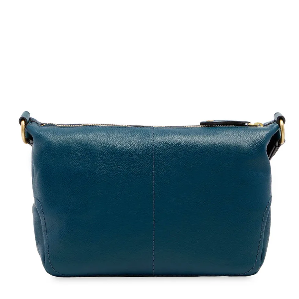 Borsa Donna a Tracolla THE BRIDGE linea Letizia in Pelle Blu Pavone