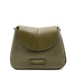 Borsa Donna a Tracolla THE BRIDGE linea Elisabetta in Pelle Verde Timo