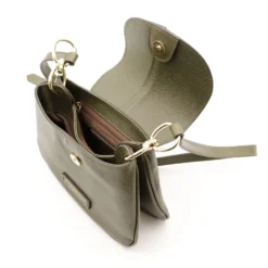 Borsa Donna a Tracolla THE BRIDGE linea Elisabetta in Pelle Verde Timo
