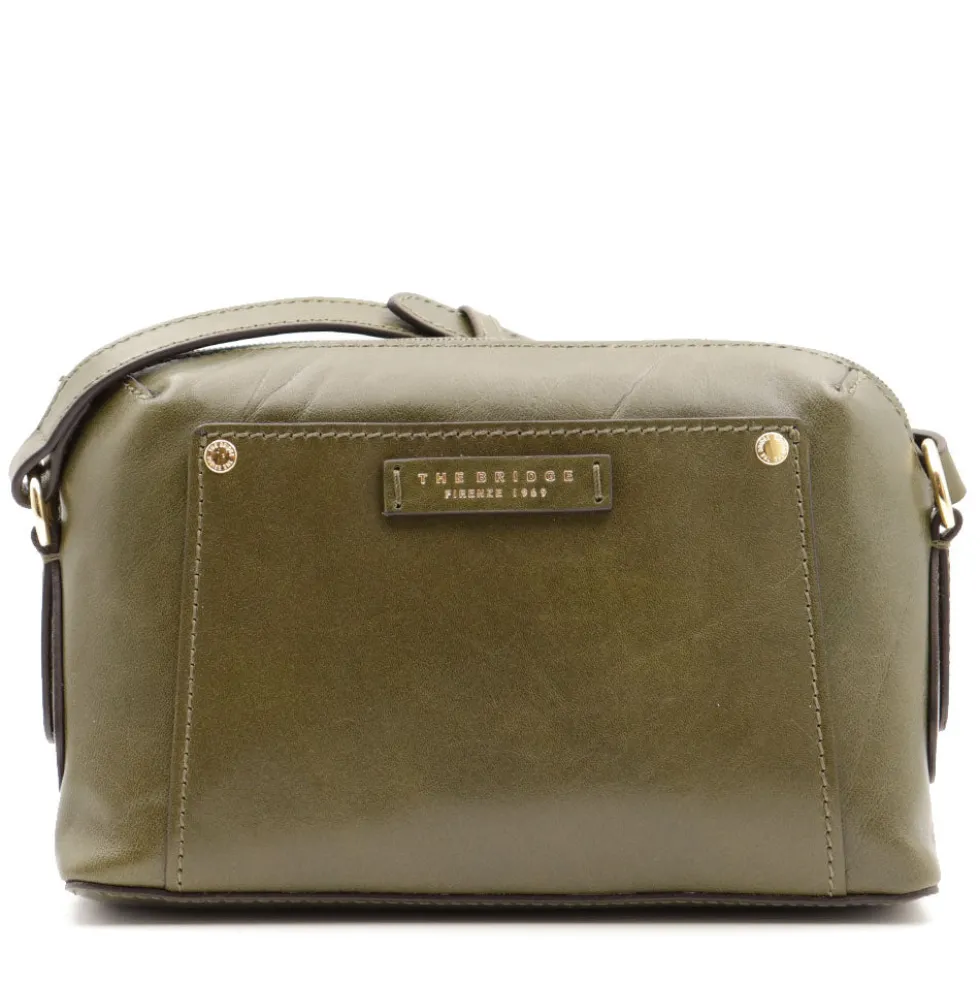 Borsa Donna a Tracolla THE BRIDGE linea Cecilia in Pelle Verde Timo