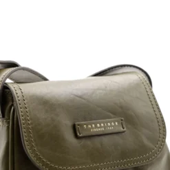 Borsa Donna a Tracolla THE BRIDGE linea Flora in Pelle Verde Timo