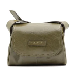 Borsa Donna a Tracolla THE BRIDGE linea Flora in Pelle Verde Timo