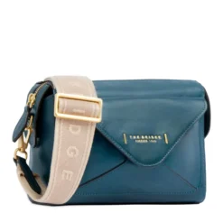Borsa Donna a Tracolla THE BRIDGE linea Frida in Pelle Blu Pavone