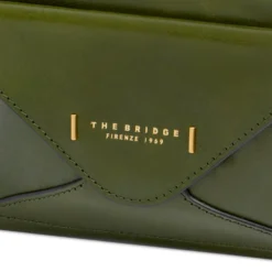 Borsa Donna a Tracolla THE BRIDGE linea Frida in Pelle Verde Maggiorana