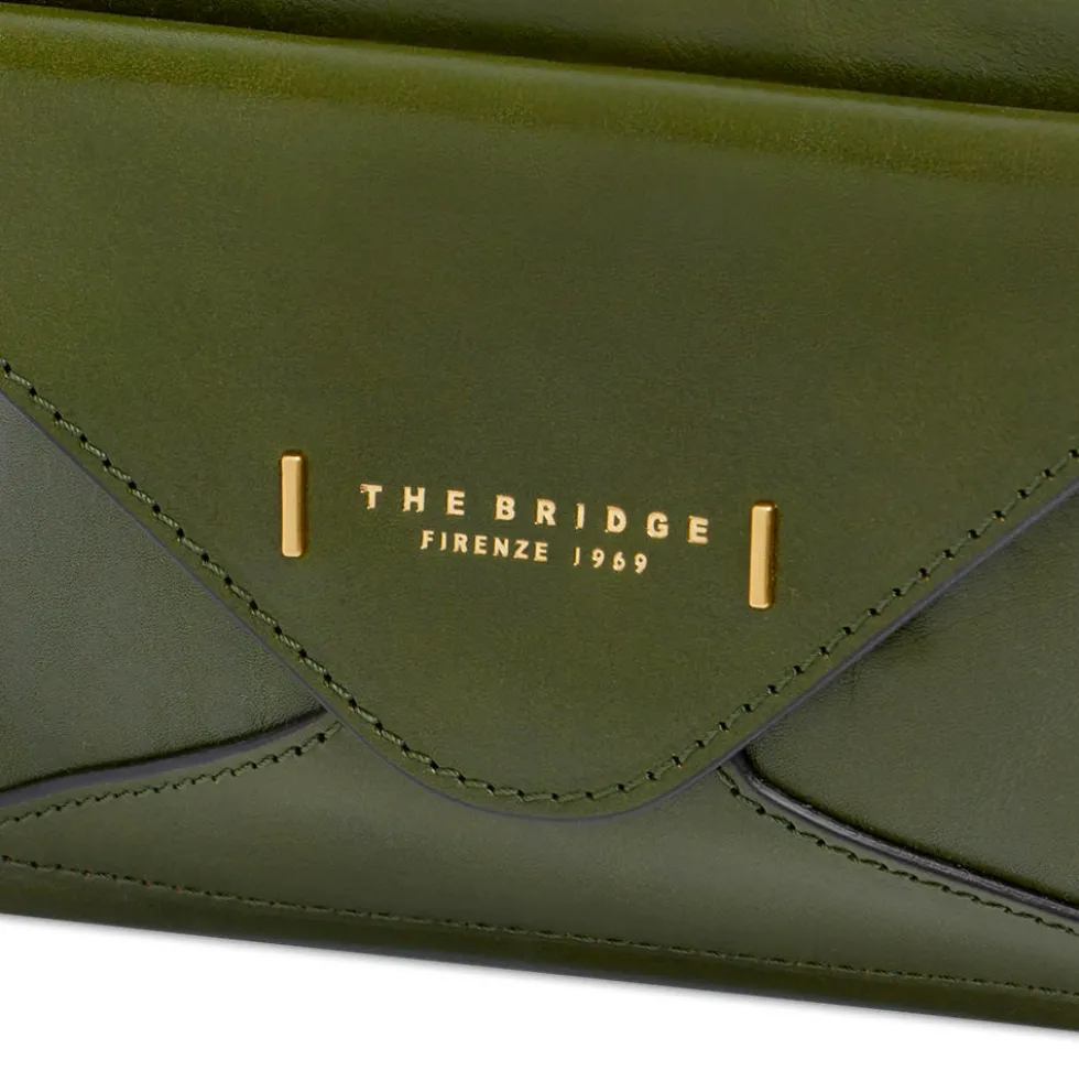 Borsa Donna a Tracolla THE BRIDGE linea Frida in Pelle Verde Maggiorana