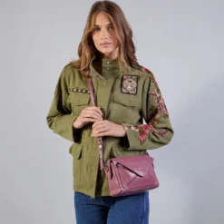 Borsa Donna a Tracolla THE BRIDGE linea Frida in Pelle Rosa Orchidea