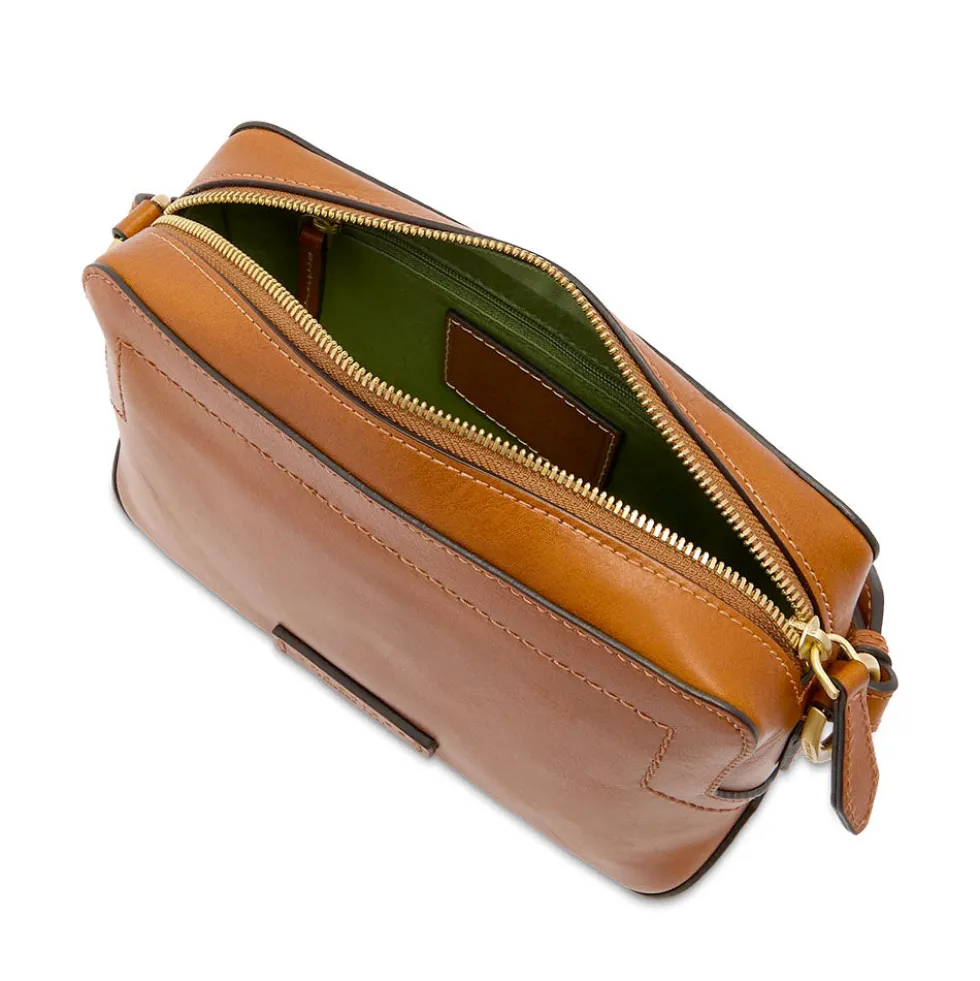 Borsa Donna a Tracolla THE BRIDGE linea Larissa in Pelle color Cognac