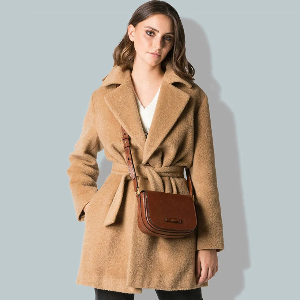 Borsa Donna a Tracolla THE BRIDGE linea Vittoria in Pelle Marrone