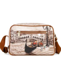 Borsa Donna a Tracolla Y NOT YES-440 stampa Venice Postcard