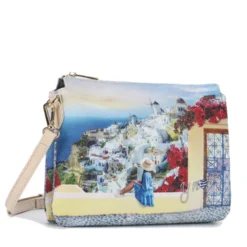Borsa Donna a Tracolla Y NOT YES-630 Stampa Greek Summer