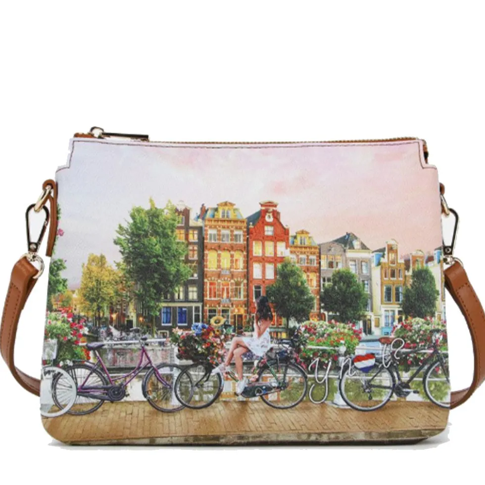 Borsa Donna a Tracolla Y NOT YES-630 Stampa Flower River
