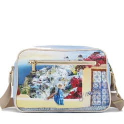Borsa Donna a Tracolla Y NOT YES-331 stampa Greek Summer