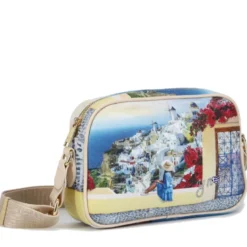 Borsa Donna a Tracolla Y NOT YES-310 stampa Greek Summer