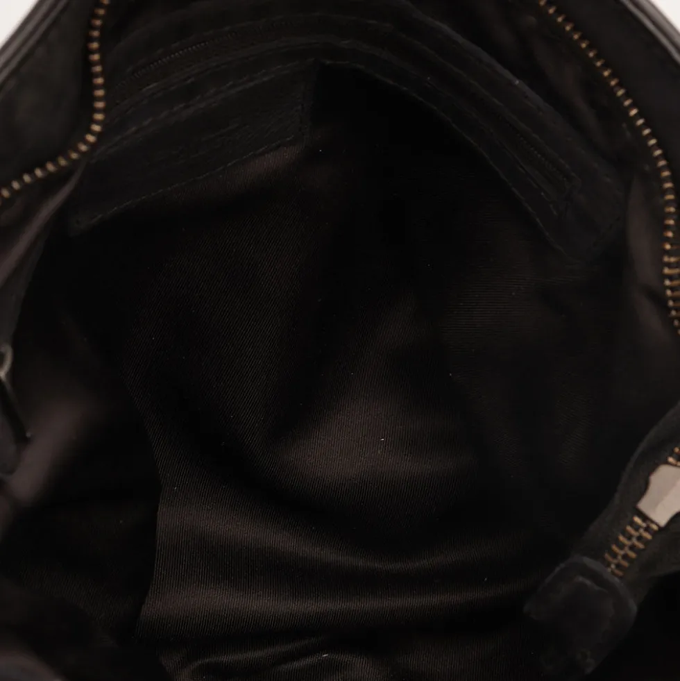 Borsa Donna con Portabilità a Zaino GIANNI CONTI in Pelle Intrecciata Nera