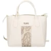 Borsa Donna Grande a Mano 1A Classe Alviero Martini linea Bloom City Avorio e Geo Rafia LD25