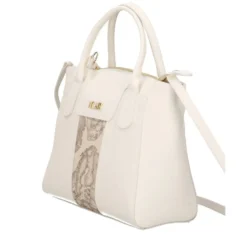 Borsa Donna Grande a Mano 1A Classe Alviero Martini linea Bloom City Avorio e Geo Rafia LD25